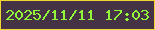 文字の大きさ：2、枠の色：f1d632、背景の色：453345、文字の色：92f73a 無料ブログパーツのブログ時計