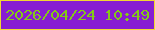 文字の大きさ：2、枠の色：f1d832、背景の色：871dd2、文字の色：84c917 無料ブログパーツのブログ時計