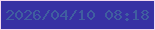文字の大きさ：5、枠の色：f1d9ef、背景の色：3731a3、文字の色：405ea0 無料ブログパーツのブログ時計