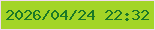 文字の大きさ：2、枠の色：f1dbef、背景の色：a3d527、文字の色：1b7927 無料ブログパーツのブログ時計
