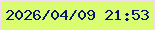 文字の大きさ：1、枠の色：f1dbf6、背景の色：d9fc70、文字の色：0b1868 無料ブログパーツのブログ時計
