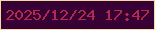 文字の大きさ：3、枠の色：f1dca0、背景の色：370136、文字の色：b42950 無料ブログパーツのブログ時計