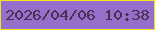 文字の大きさ：4、枠の色：f1e416、背景の色：956fca、文字の色：4b2f53 無料ブログパーツのブログ時計