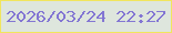 文字の大きさ：3、枠の色：f1e55e、背景の色：dee6dd、文字の色：8376d3 無料ブログパーツのブログ時計