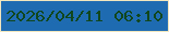文字の大きさ：3、枠の色：f1e6bf、背景の色：1f6bb2、文字の色：10471d 無料ブログパーツのブログ時計