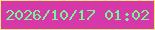 文字の大きさ：2、枠の色：f1e879、背景の色：d637a9、文字の色：79f78f 無料ブログパーツのブログ時計
