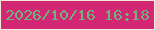 文字の大きさ：2、枠の色：f1e8db、背景の色：d32675、文字の色：6fb47c 無料ブログパーツのブログ時計