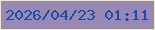 文字の大きさ：1、枠の色：f1eab4、背景の色：9888b4、文字の色：1c4cab 無料ブログパーツのブログ時計