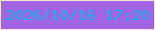 文字の大きさ：3、枠の色：f1ebd1、背景の色：a264e2、文字の色：12b3f0 無料ブログパーツのブログ時計