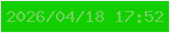 文字の大きさ：1、枠の色：f1eeec、背景の色：11cf01、文字の色：71d15a 無料ブログパーツのブログ時計