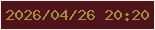 文字の大きさ：2、枠の色：f1f1e1、背景の色：51121b、文字の色：a09337 無料ブログパーツのブログ時計