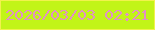 文字の大きさ：1、枠の色：f1f24d、背景の色：c2f418、文字の色：e292c5 無料ブログパーツのブログ時計