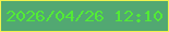 文字の大きさ：2、枠の色：f1f24f、背景の色：52a872、文字の色：53eb36 無料ブログパーツのブログ時計