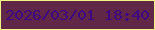 文字の大きさ：5、枠の色：f1f582、背景の色：612746、文字の色：3f0683 無料ブログパーツのブログ時計