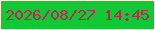 文字の大きさ：4、枠の色：f1f5d0、背景の色：11c936、文字の色：ba2753 無料ブログパーツのブログ時計
