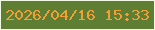 文字の大きさ：5、枠の色：f1f8e4、背景の色：5e7e34、文字の色：f0a036 無料ブログパーツのブログ時計