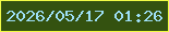 文字の大きさ：4、枠の色：f1fb46、背景の色：345210、文字の色：9edff5 無料ブログパーツのブログ時計