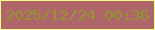 文字の大きさ：1、枠の色：f1fc86、背景の色：b0656a、文字の色：91972a 無料ブログパーツのブログ時計