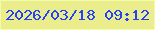 文字の大きさ：4、枠の色：f1fda7、背景の色：ebed8c、文字の色：2343f8 無料ブログパーツのブログ時計