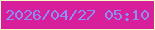 文字の大きさ：5、枠の色：f1fec7、背景の色：d81f9b、文字の色：8d8ef5 無料ブログパーツのブログ時計