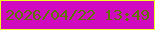 文字の大きさ：2、枠の色：f1ff22、背景の色：d00abf、文字の色：5f7500 無料ブログパーツのブログ時計