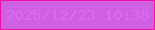 文字の大きさ：1、枠の色：f20ea8、背景の色：d060e2、文字の色：db6af3 無料ブログパーツのブログ時計