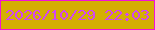 文字の大きさ：2、枠の色：f212d8、背景の色：d4af03、文字の色：d246f3 無料ブログパーツのブログ時計