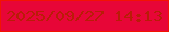 文字の大きさ：4、枠の色：f21302、背景の色：e70637、文字の色：b91c07 無料ブログパーツのブログ時計