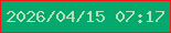 文字の大きさ：5、枠の色：f21918、背景の色：06a96d、文字の色：b4e1ba 無料ブログパーツのブログ時計