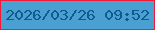 文字の大きさ：1、枠の色：f21a37、背景の色：4aa0d0、文字の色：0e5a91 無料ブログパーツのブログ時計
