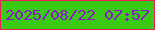 文字の大きさ：5、枠の色：f21b59、背景の色：3aca14、文字の色：8c16c9 無料ブログパーツのブログ時計