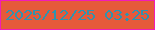 文字の大きさ：4、枠の色：f21cb7、背景の色：e65a3a、文字の色：3093ae 無料ブログパーツのブログ時計