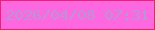 文字の大きさ：3、枠の色：f2206b、背景の色：fd68e0、文字の色：b896d5 無料ブログパーツのブログ時計