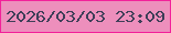 文字の大きさ：2、枠の色：f2219a、背景の色：ed8fbc、文字の色：3e3f58 無料ブログパーツのブログ時計