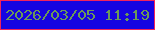 文字の大きさ：3、枠の色：f2235b、背景の色：1604e1、文字の色：6b9958 無料ブログパーツのブログ時計