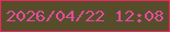 文字の大きさ：4、枠の色：f2255d、背景の色：564e2b、文字の色：e44c9d 無料ブログパーツのブログ時計