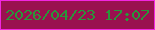 文字の大きさ：1、枠の色：f226e0、背景の色：9a114f、文字の色：299739 無料ブログパーツのブログ時計