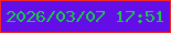 文字の大きさ：3、枠の色：f22725、背景の色：630ee6、文字の色：16cd42 無料ブログパーツのブログ時計