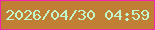 文字の大きさ：3、枠の色：f227ad、背景の色：c17f35、文字の色：c2f9cc 無料ブログパーツのブログ時計
