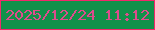文字の大きさ：2、枠の色：f2286b、背景の色：11914a、文字の色：de4c8d 無料ブログパーツのブログ時計