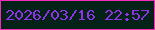 文字の大きさ：1、枠の色：f22cb8、背景の色：052219、文字の色：8f33e7 無料ブログパーツのブログ時計