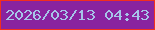 文字の大きさ：5、枠の色：f22e1d、背景の色：89239f、文字の色：a6c4e8 無料ブログパーツのブログ時計