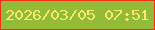 文字の大きさ：1、枠の色：f23017、背景の色：94bb37、文字の色：f7ec6c 無料ブログパーツのブログ時計