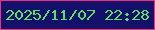 文字の大きさ：3、枠の色：f23080、背景の色：131169、文字の色：5de068 無料ブログパーツのブログ時計