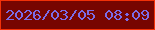 文字の大きさ：1、枠の色：f23108、背景の色：770501、文字の色：7b6ce6 無料ブログパーツのブログ時計