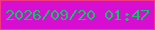 文字の大きさ：2、枠の色：f23881、背景の色：d80dd2、文字の色：10c466 無料ブログパーツのブログ時計