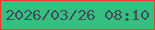 文字の大きさ：5、枠の色：f2392b、背景の色：35bf80、文字の色：3e4e5b 無料ブログパーツのブログ時計