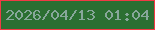 文字の大きさ：2、枠の色：f23a45、背景の色：2b6f32、文字の色：87a79a 無料ブログパーツのブログ時計