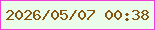 文字の大きさ：1、枠の色：f23ed7、背景の色：eafce9、文字の色：85540e 無料ブログパーツのブログ時計