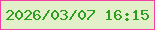 文字の大きさ：1、枠の色：f241a2、背景の色：e3efc8、文字の色：2c9f1e 無料ブログパーツのブログ時計